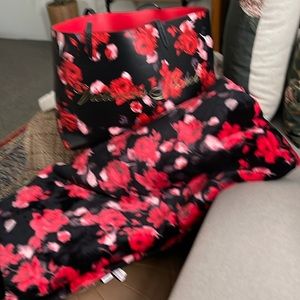 Victoria’s Secret rose tote and throw